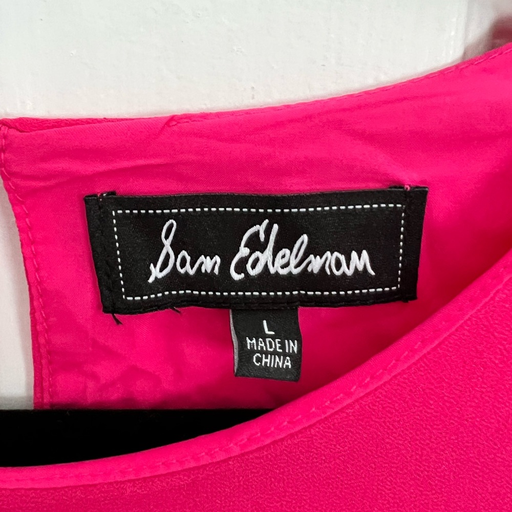 Hot Pink Sam Edelman Babydoll Dress- Large - Picture 3 of 3